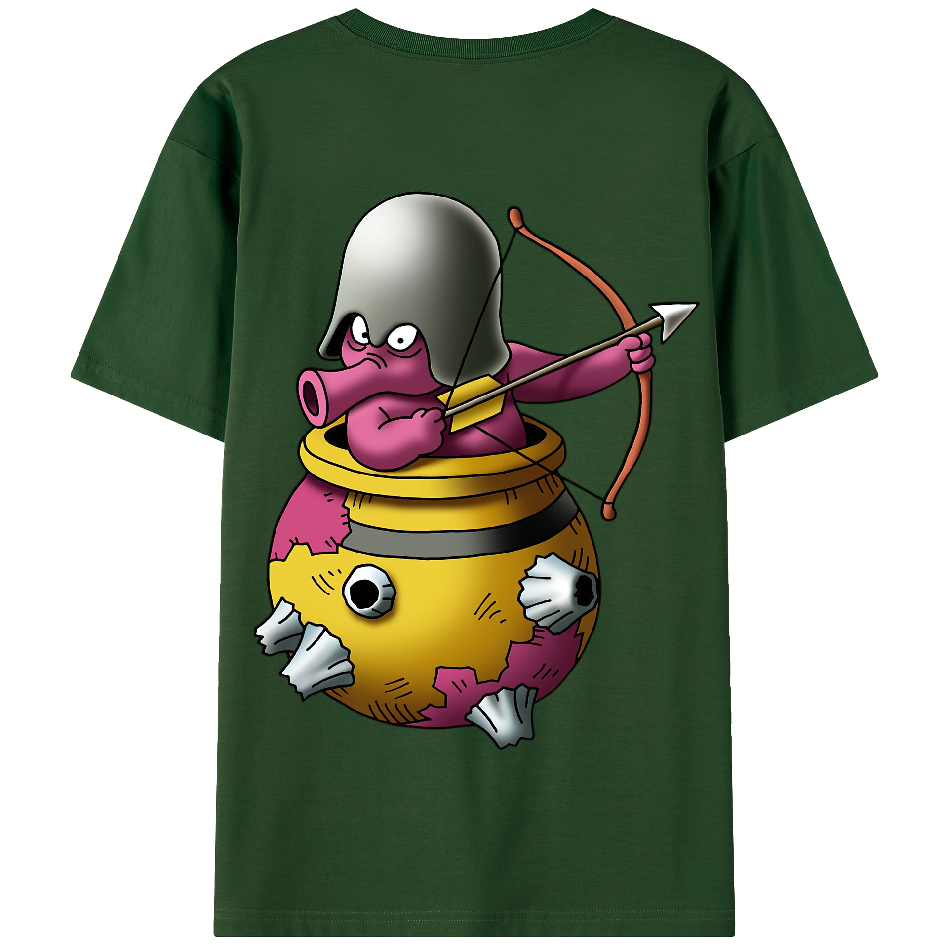 （画像用） ドラゴンクエスト Doragon Kuesuto Dragon Quest 綿100％半袖Tシャツ（背面プリント）